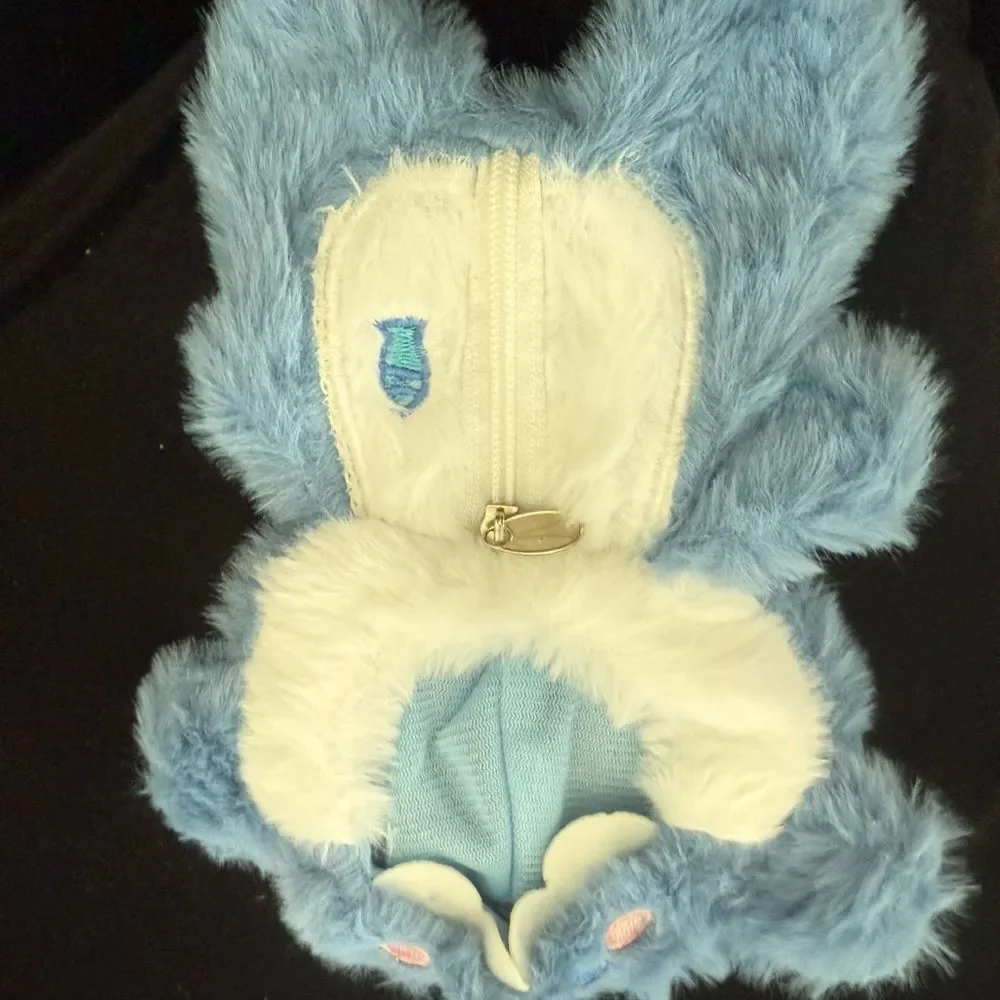 New labubu Fluffy Blue shark Plush Outfit